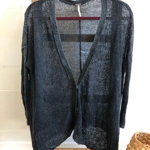 Free People Shark Bite Hem Cardigan